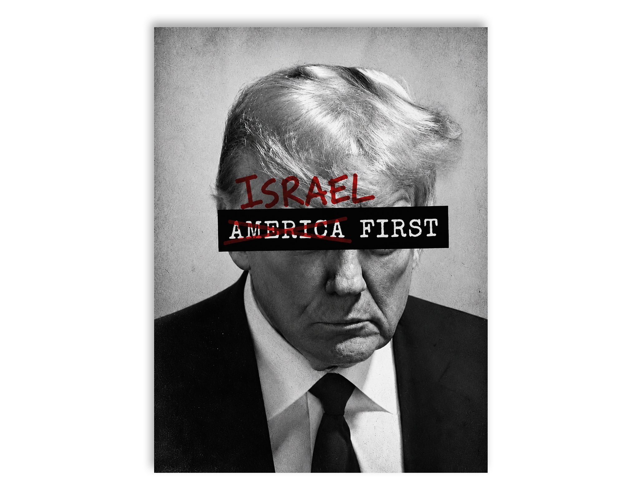 "Israel First" Trump Mugshot Vinyl Sticker