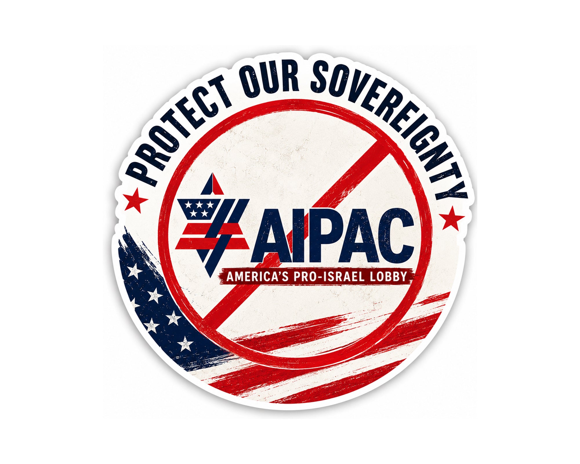"Protect Our Sovereignty" Anti-AIPAC Vinyl Sticker